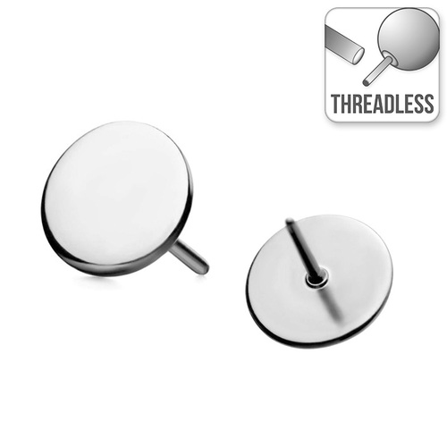 Invictus Threadless Titanium Flat Disc Attachment : 2mm