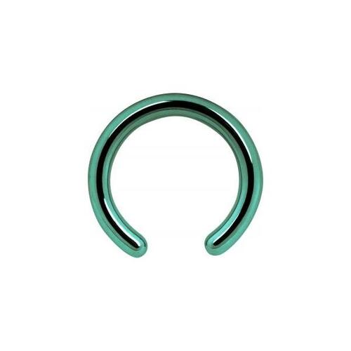 Titanium Highline® Closure Rings (without ball) : 1.0mm (18ga) x 12mm x Dark Green