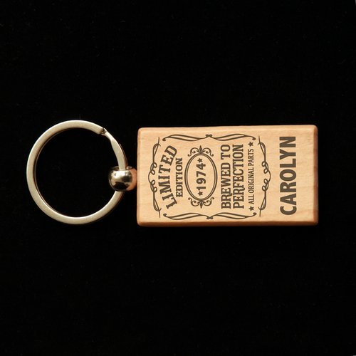 Rectangular Wooden Key Ring - Limited Edition