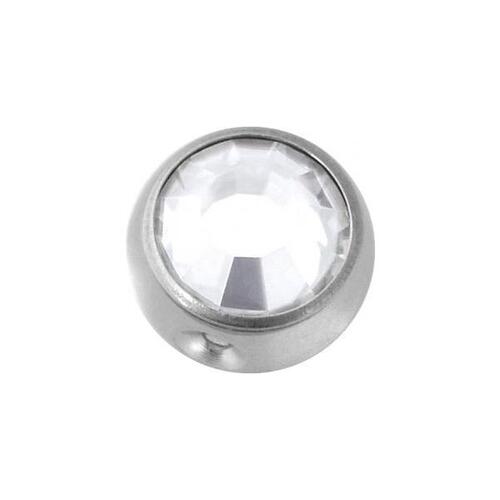 Titanium Highline® Jewelled Clip-in Ball : 5mm x Clear Crystal