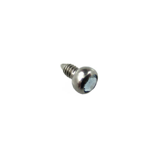 Titanium Jewelled Ball for Internally Threaded Jewellery : 1.6mm (14ga) x 2.5mm x Clear Crystal